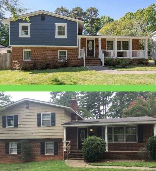 modernize a split level home before and after