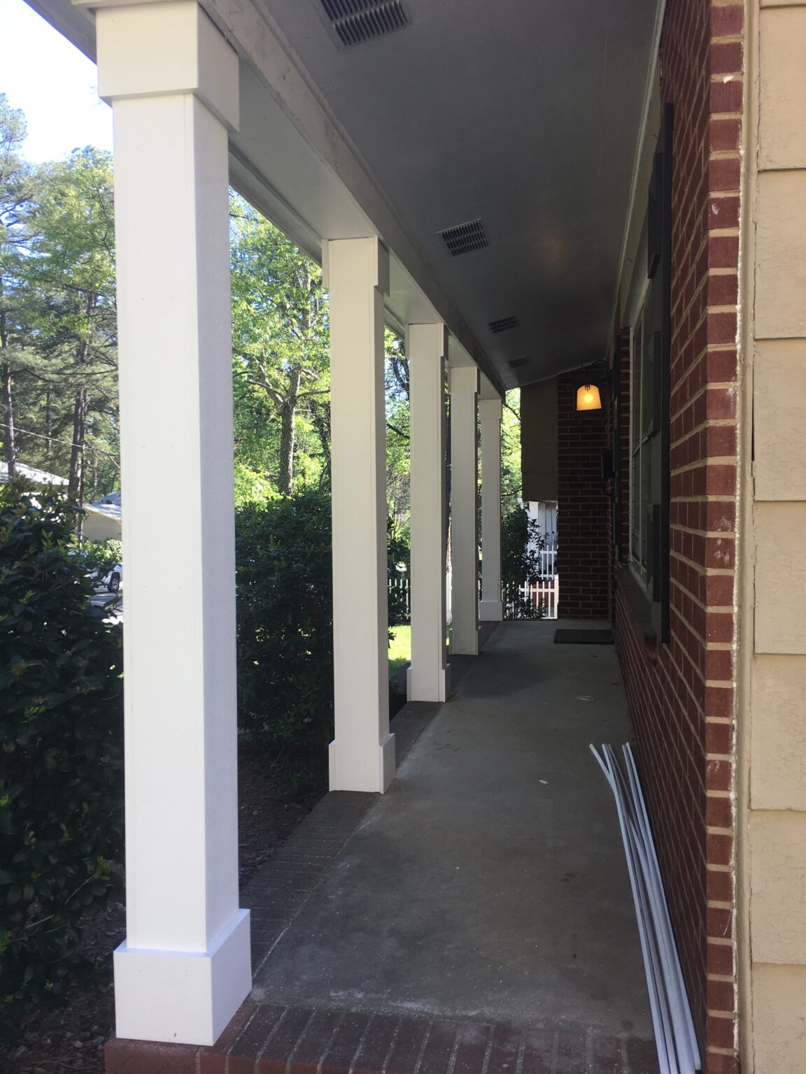 Split Column For House How to Replace Your Front Porch Columns on a Split Level Home
