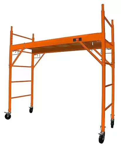 Baker-Style 6.25 ft. Rolling Steel Scaffolding